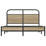 vidaXL Cadre de lit sans matelas 120x200 cm chêne fumé bois ingénierie