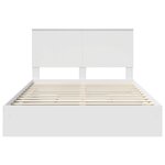 vidaXL Lit de Rangement Blanc 135 x 190 cm Bois d'ingénierie