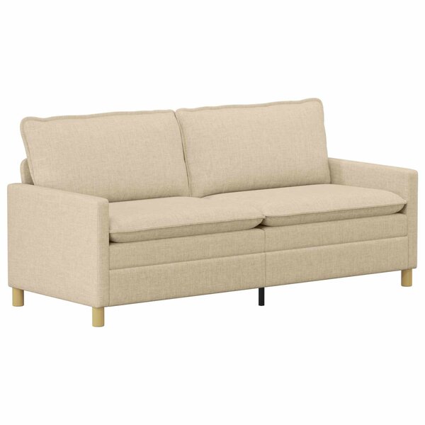 vidaXL Canapé Crème 196 x 81 x 87 5 cm Tissu