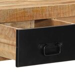 vidaXL Table console 100x35x75 cm bois de manguier massif brut