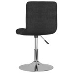 vidaXL Chaise pivotante de salle à manger Noir Tissu