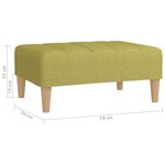 vidaXL Repose-pied Vert 78x56x32 cm Tissu
