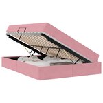 vidaXL Lit avec rangement et matelas Rose 140 x 200 cm Velours