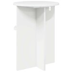 vidaXL Table d'appoint Blanc brillant Ø 39 5 x 55 cm Bois d'ingénierie