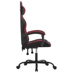 vidaXL Chaise de jeu Noir et rouge bordeaux Similicuir