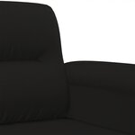 vidaXL Ensemble de canapés 4 Pièces avec coussins Noir Tissu microfibre