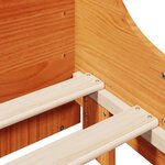 vidaXL Lit bibliothèque sans matelas cire marron 120x200cm bois massif