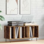 vidaXL Meuble à vinyles avec étagère chêne artisanal 100 x 38 x 48 cm