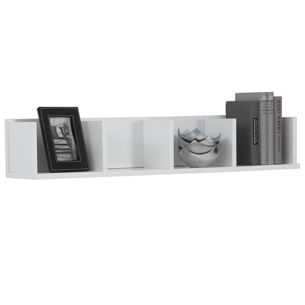Fmd étagère murale avec 4 compartiments 92x17x16 5 cm blanc