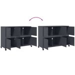 vidaXL Buffet anthracite 100 5x39x72 cm acier