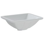vidaXL Évier de salle de bain blanc rectangulaire céramique