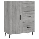vidaXL Buffet sonoma gris 69 5x34x90 cm bois d'ingénierie