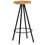 vidaXL Chaises de bar lot de 2 bois de manguier solide