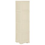 vidaXL Armoire plastique 40x43x164 cm design de bois blanc angora