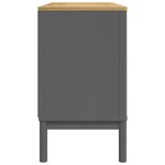 vidaXL Buffet FLORO gris 114x43x74 cm bois massif de pin