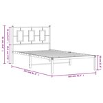 vidaXL Cadre de lit métal sans matelas avec tête de lit noir 100x200cm
