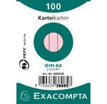 Paquet 100 fiches bristol A8 travers Rose EXACOMPTA