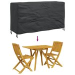 vidaXL Housse pour mobilier d'extérieur Noir 180 x 70 x 90 cm 420D