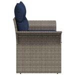 vidaXL Canapé de jardin avec coussin 141 x 62 x 69 cm polyrotin