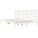 vidaXL Cadre de lit sans matelas blanc 150x200 cm bois massif