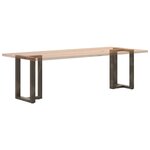 vidaXL Pieds de table à manger en T  2 pièces  noir  50 x 35 x (72-73) cm  acier