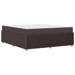 vidaXL Cadre de lit Autre Marron foncé 180 x 200 cm tissu