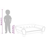 vidaXL Canapé pour enfants gris foncé 70x45x26 cm velours
