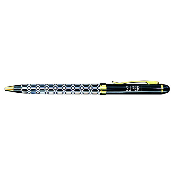 Stylo fin en métal laqué noir - Super !