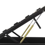 vidaXL Cadre de lit à rangement hydraulique Noir Similicuir 100x200 cm