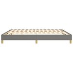 vidaXL Cadre de lit à ressorts gris foncé 180x200 cm tissu