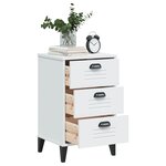 vidaXL Table de chevet VIKEN blanc bois d'ingénierie