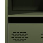 vidaXL Buffet vert olive 35x39x103 5 cm acier