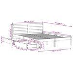 vidaXL Cadre de lit sans matelas cire marron 140x200cm bois pin massif