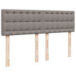 vidaXL Sommier à lattes de lit avec matelas Taupe 140x200 cm Tissu