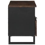 vidaXL Meuble TV Marron 80 x 33 x 46 cm bois de manguier massif