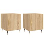vidaXL Tables de chevet 2 Pièces chêne sonoma 40x40x50 cm bois ingénierie