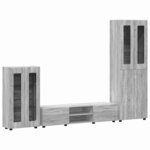 vidaXL Ensemble meuble TV FLORIN Gris Sonoma Bois d'ingénierie
