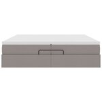 VidaXL Cadre de lit ottoman avec matelas taupe 200x200cm tissu