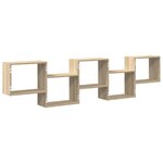 vidaXL Étagère cube murale 5 compartiments chêne sonoma