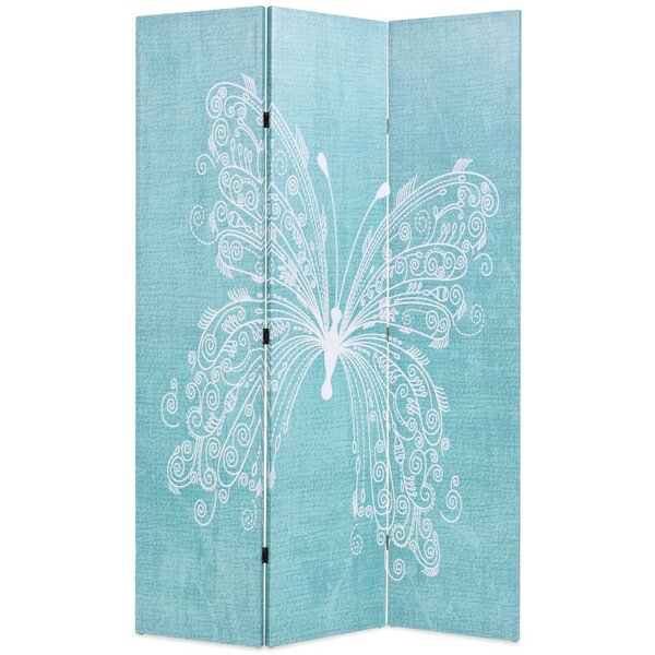 vidaXL Cloison de séparation pliable 120 x 170 cm Papillon Bleu