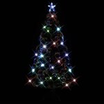 vidaXL Arbre de Noël pré-éclairé avec support 210 cm fibre optique