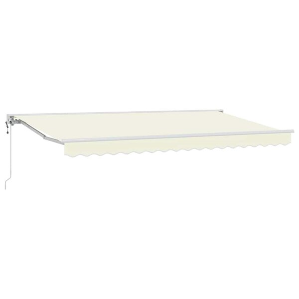 vidaXL Cadre d'auvent Crème 350 x 200 cm Polyester avec revêtement PU