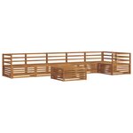 vidaXL Ensemble de canapés d'extérieur 7 pc Naturel