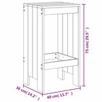 vidaXL Tabourets lot de 2 marron miel 40x36x75 cm bois massif de pin
