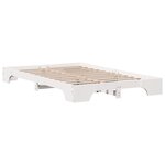 vidaXL Cadre de lit Blanc Bois de pin massif 135 x 190 cm Cadre de lit