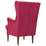 vidaXL Fauteuil Bordeaux Velours
