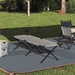 vidaXL Lit de camping pliant Gris Tissu Oxford