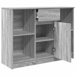 vidaXL Buffet avec tiroir sonoma gris 101x35x76 cm bois d'ingénierie