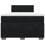 vidaXL Sommier à lattes de lit avec matelas noir 120x190 cm velours