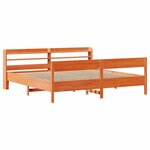 vidaXL Cadre de lit sans matelas cire marron 200x200cm bois pin massif